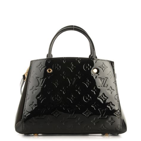 louis vuitton vernis montaigne bb black 171979